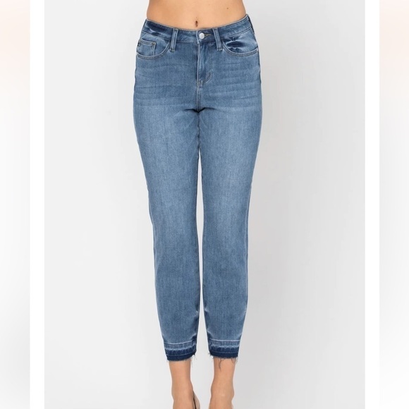 Judy Blue Denim - Judy Blue Danielle Undone Hem Boyfriend Jean JB88208 Size 27